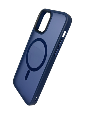 Чехол TPU+PC Metal Buttons with MagSafe Colorful для iPhone 12/12 Pro deep navy