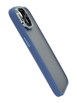 Чехол Metall Camera Touch Soft для iPhone 15 grey lavander Full Camera