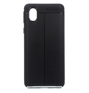 Силиконовый чехол Ultimate Experience Leather для Samsung A01 Core/M01 Core black (TPU)