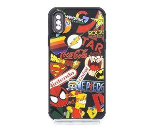 Чехол Brand Design для IPhone X/Xs black cartoon (TPU)