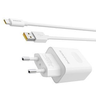 Мереживий зарядний пристрій Borofone BA32A Type-C QC 3.0 18W/3A/1usb/1m white