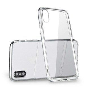 Силиконовый чехол 0.5mm с заглушками+защита камеры для iPhone X/XS Clear