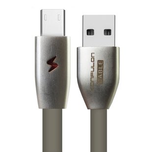 USB Кабель Konfulon S53 micro grey 1m