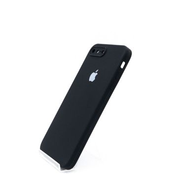 Силіконовий чохол Full Cover Square для iPhone 7+/8+ black Full Camera