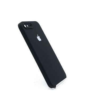 Силіконовий чохол Full Cover Square для iPhone 7+/8+ black Full Camera