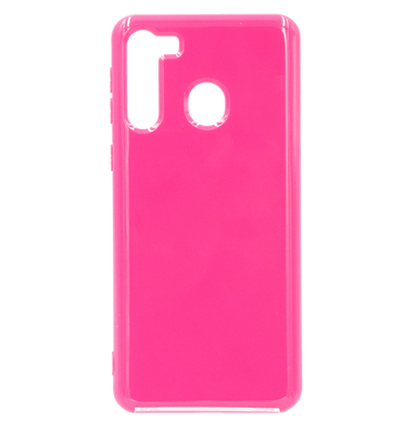 Силіконовий чохол Soft feel для Samsung A21 pink TPU Lollipop