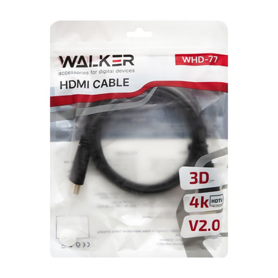 Кабель HDMI- HDMI Walker WHD-77 3m black