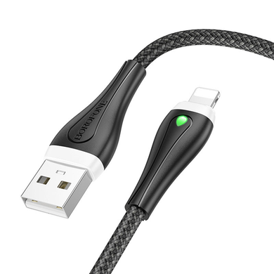 USB кабель Borofone BX100 Advantad Lightning 2.4A 1m white