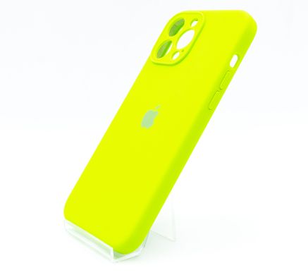 Силіконовий чохол Full Cover для iPhone 13 Pro Max lime green Full Camera