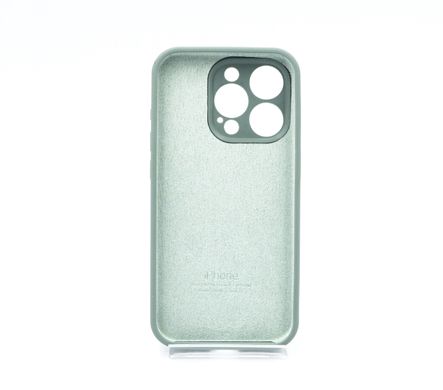 Силіконовий чохол Full Cover для iPhone 15 Pro pine green Full Camera