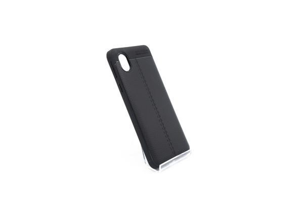 Силіконовий чохол Ultimate Experience Leather для Samsung A01 Core black (TPU)