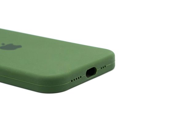 Силіконовий чохол Full Cover для iPhone 12 Pro dark green Full Camera