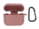 Чохол for AirPods 3 силіконовий 2mm LOGO 2in1+ карабін candy pink тех.пах.