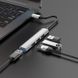 USB Hub Hoco HB26 4 in 1(Type-C to 1*USB3.0+3*USB2.0*3) silver
