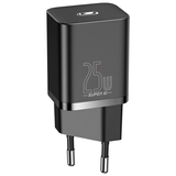 МЗП Baseus TZCCSUP-L Super PD Charger 1Type-C 25W EU Mini 3A 1m Type-C+Type-C black