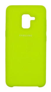 Силиконовый чехол Silicone Cover для Samsung A8 (2018) green