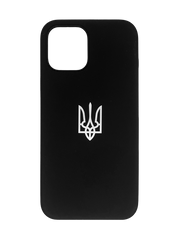 Силіконовий чохол Full Cover для iPhone 11 Pro Max black герб UA