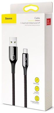 USB кабель Baseus CATCD C-Shaped Light Intelligent Type-C QC 3A/1m purple