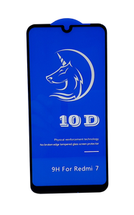 Захисне 10D скло Full Glue для Xiaomi Redmi 7 black SP