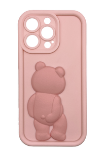 Накладка Bear для iPhone 13 Pro pink Full Camera