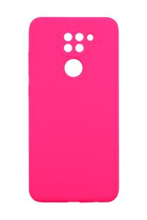 Силіконовий чохол Full Cover для Xiaomi Redmi Note 9/Redmi 10X barbie pink(AAA) Full Camera без logo