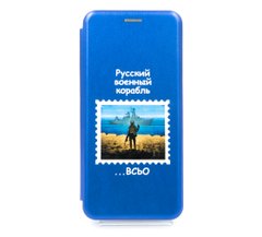 Чохол книжка Original шкіра MyPrint для Samsung A03S/A037 blue Всьо