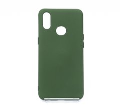 Силиконовый чехол Full Cover для Samsung A10S dark green my color без logo
