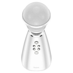 Мікрофон колонка Hoco BK6 Hi-song K song microphone bluetooth white