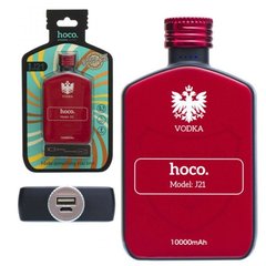 Power Bank Hoco J21 Vintage Wine Series + Cable Micro 10000mAh Vodka red