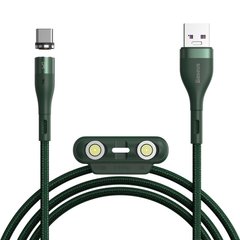 USB кабель Baseus CA1T3-A Zinc Magnetic to Lightning+Micro+Type-C FC 3A1m green