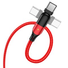 USB кабель Hoco U100 Type-C 3A/1.2m Red