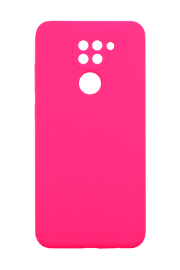 Силіконовий чохол Full Cover для Xiaomi Redmi Note 9/Redmi 10X barbie pink(AAA) Full Camera без logo