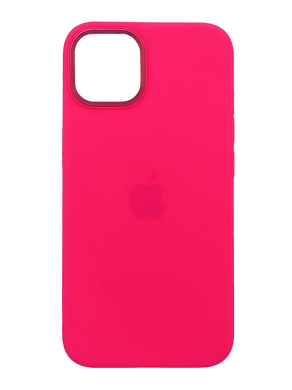 Силиконовый чехол Metal Frame and Buttons для iPhone 13 hot pink