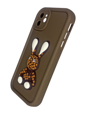 Чохол Pretty Things для iPhone 11 brown/rabbit Full Camera
