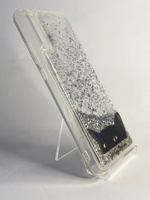 Накладка Lovely Stream для Huawei P 20 жидкие блестки black cat
