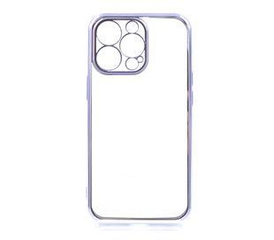 Силіконовий чохол Сlear для iPhone 13 Pro violet Full Camera з глянсовою окантовкою