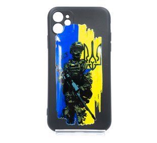 Силіконовий чохол Soft Feel MyPrint для iPhone 11 ЗСУ, black Full Camera