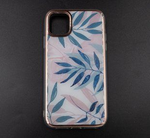 Силіконовий чохол Gelius Leaf Case для iPhone 11 pink grass