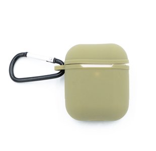 Чохол Silicone Case Shock-proof for AirPods 1/2 + карабін army green