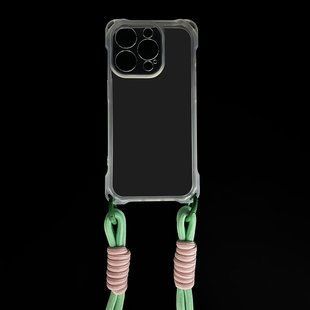 Чохол TPU CrossBoby with strape для iPhone 15 Pro Max clear Full Camera
