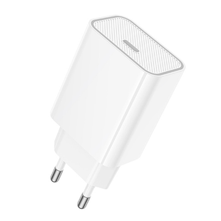 Сетевое зарядное устройство Hoco C143A 1USB-C PD/QC 20W white