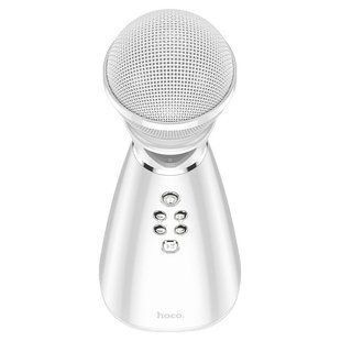 Мікрофон колонка Hoco BK6 Hi-song K song microphone bluetooth white