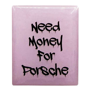 Стікер 3D Fashin style pink need money for porsche