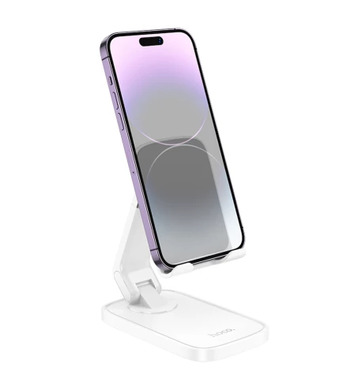 Держатель настольный Hoco HD8 Blackfish folding desktop stand white