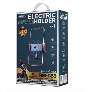 Автомобільний тримач для телефону Remax RM-C55 Electric Car Holder gray