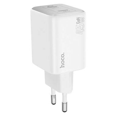 Сетевое зарядное устройство Hoco N42 Elogiado 2C PD45W white