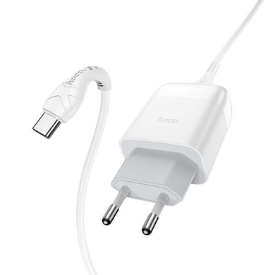 Сетевое зарядное устройство HOCO C72Q Glorious QC3.0 18W 1usb Type-C 1m white