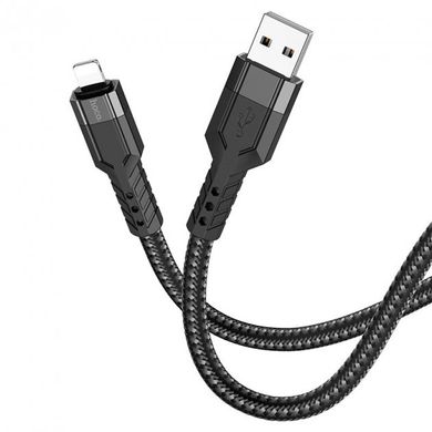 USB кабель HOCO U110 charging data sync USB to Lightning 2,4A/1,2m black