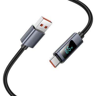 USB кабель Hoco X112 Favor with display USB to Type-C 5A 1m black