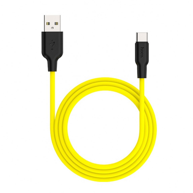 USB кабель HOCO X21 Plus silicone Type-C 3A 1m black/yellow